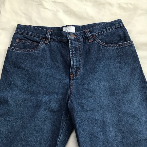 Ann Taylor Loft woman petite crop jeans. Beautiful embroidery front & back. - Picture 3 of 6